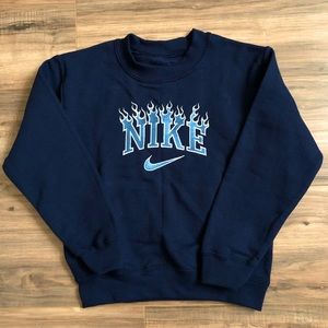 Embroidered Nike Kids Crew Neck